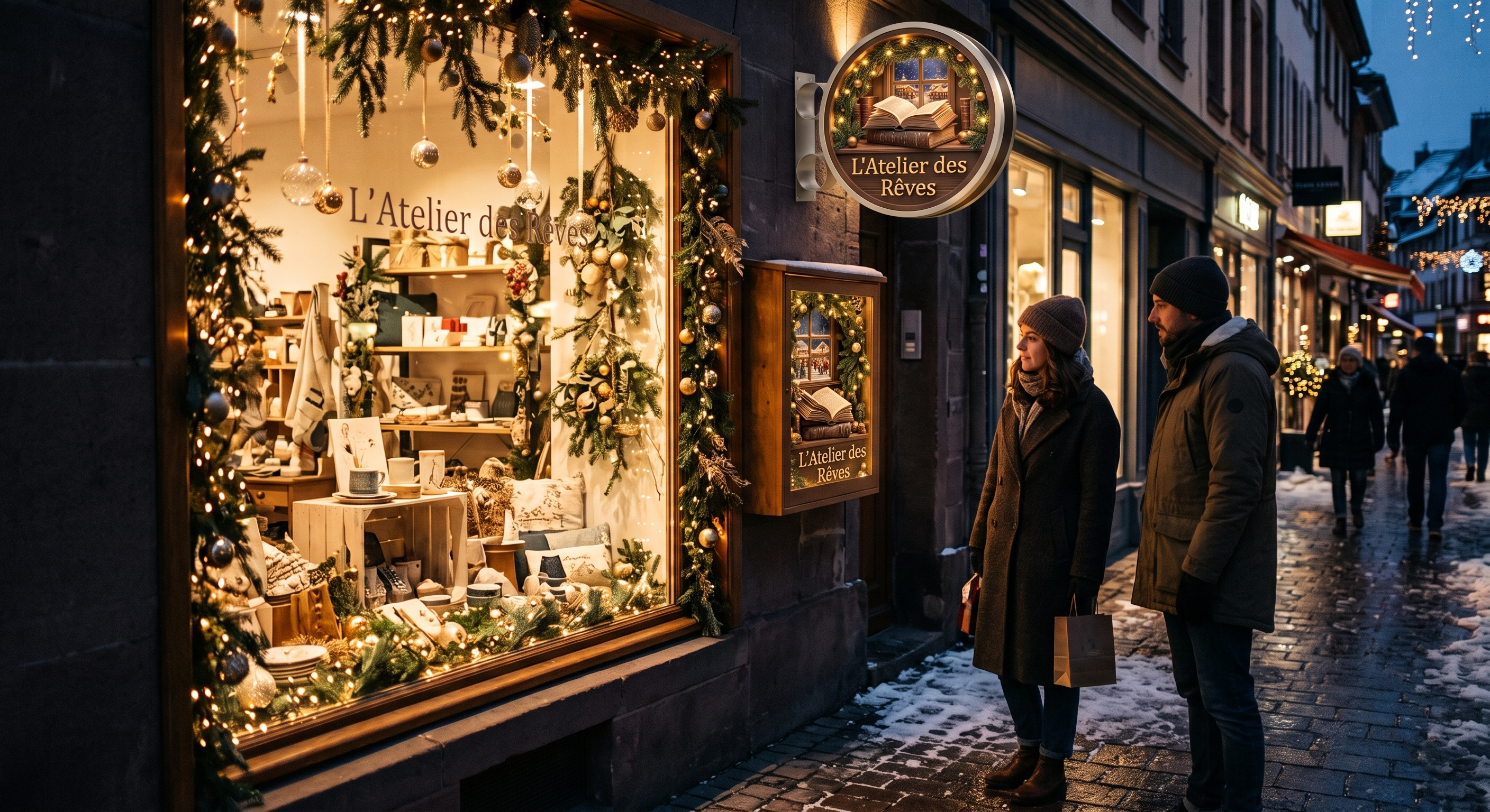 Décoration vitrine fêtes de fin d’année : comment sortir du lot en boutique
